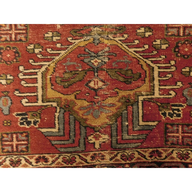 1930s 1930s Antique Hand Knotted Persian Karaja Accent Rug 2'10"x 4'4" For Sale - Image 5 of 13