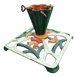 Art Nouveau Cast Iron Christmas Tree Stand, 1890s For Sale