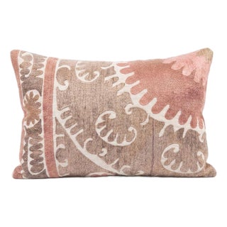 Tashkent Suzani Lumbar Pillow Cover 16'' X 24'' For Sale