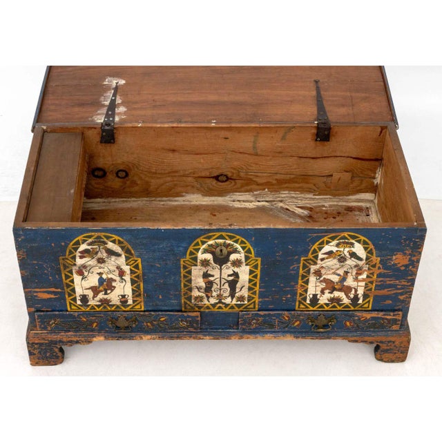 American Polychromed Wood Blanket Chest, Ca. 1800 For Sale - Image 11 of 11