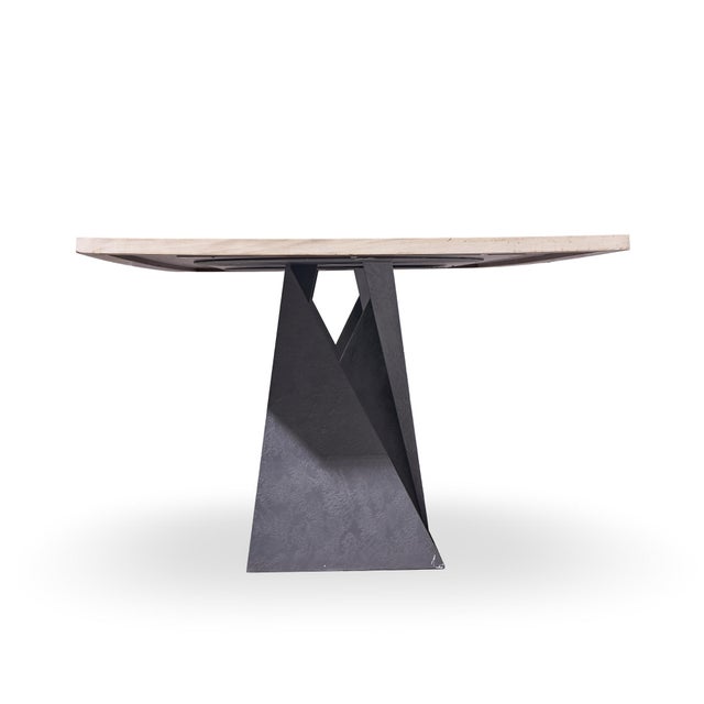 Baker Furniture Company Thomas Pheasant for Baker Furniture Iron Base Dining Table For Sale - Image 4 of 7