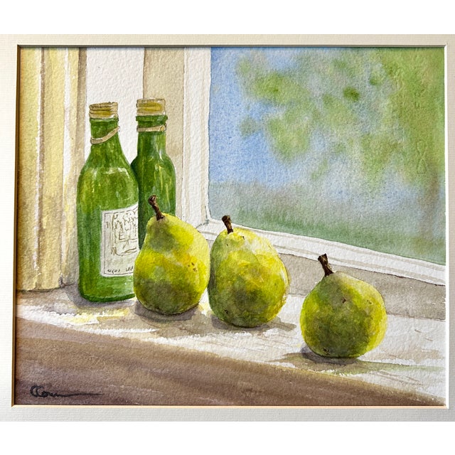 Giclee Print “Tiny Bottles and Pears” Watercolor Painting For Sale - Image 6 of 12