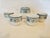 Vintage Tea Pot With Strainer & 4 Cups For Sale - Image 4 of 11
