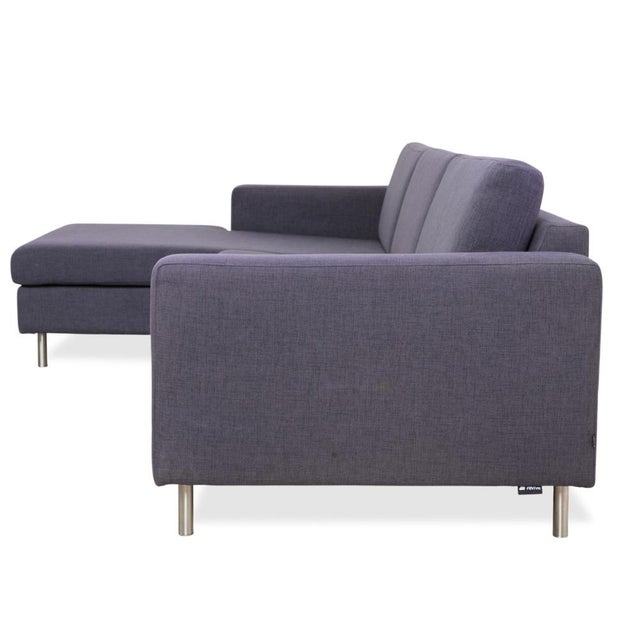 Scandinavian Fabric Corner Sofa in Grey Blue from Bolia For Sale - Image 14 of 15