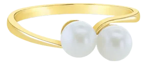 5MM Cultured Pearl Cluster Ring 14k Yellow Gold, Size 6