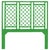 Coastal X & Diamond Platform Bed Queen, Bright Green For Sale - Image 3 of 7