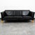 High quality early black leather Danish modern 3 seater sofa / couch. This piece was imported directly from Denmark in our...