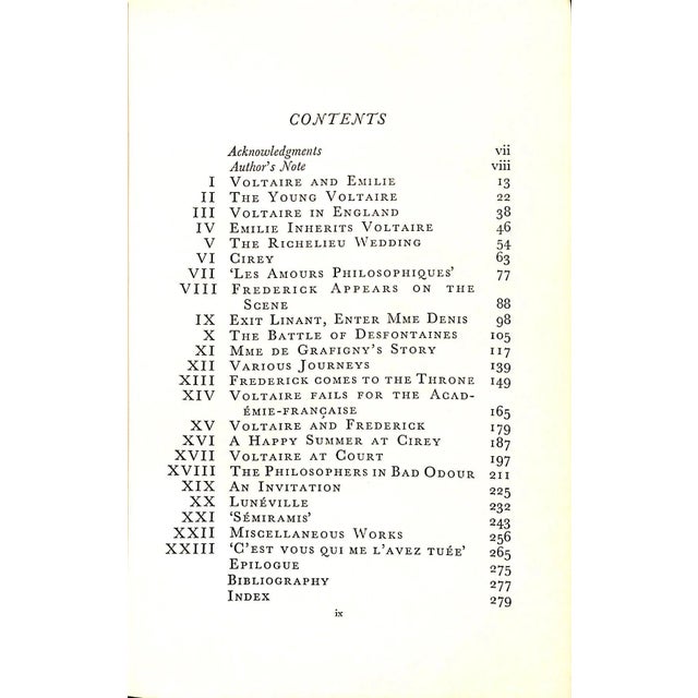 "Voltaire in Love" 1957 Mitford, Nancy For Sale - Image 4 of 12