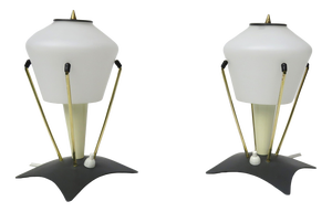 Small Rocket Table Lamps, 1950s, Set of 2
