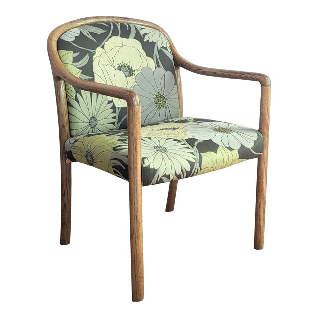 Modern Oak Gunlocke Chair - Restored For Sale
