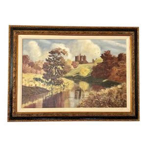 Autumn at Warkworth Original Oil Painting by British Artist John J. Kerr (B. 1933)