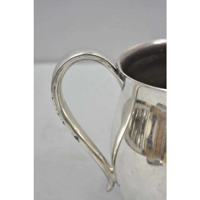 Mid 20th Century Vintage Fb Rogers 7504 Bulbous Silver Plated Ice Lip Lemonade Water Pitcher For Sale - Image 5 of 11