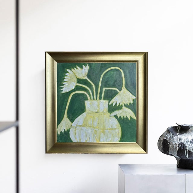Finished in a brushed gold frame that beautifully complements the warm yellow and green palette. Ready to hang as...