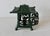 Green 1970s Toro Japanese Iron Hanging Lantern in Green Takaoka For Sale - Image 8 of 9