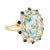 Kai 7.20ct Blue Topaz Aquamarine Sapphire Cocktail Ring in 14k Gold Ring, size 7 For Sale In Los Angeles - Image 6 of 11