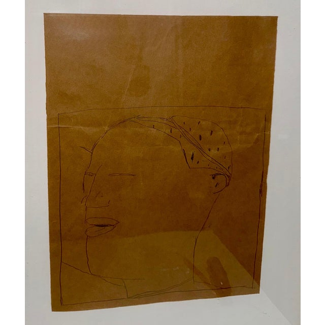 James Brown, Nuba 1981 Graphite Drawing on Brown Paper James Brown Galerie Bernd Kluser, 1981 For Sale - Image 11 of 17