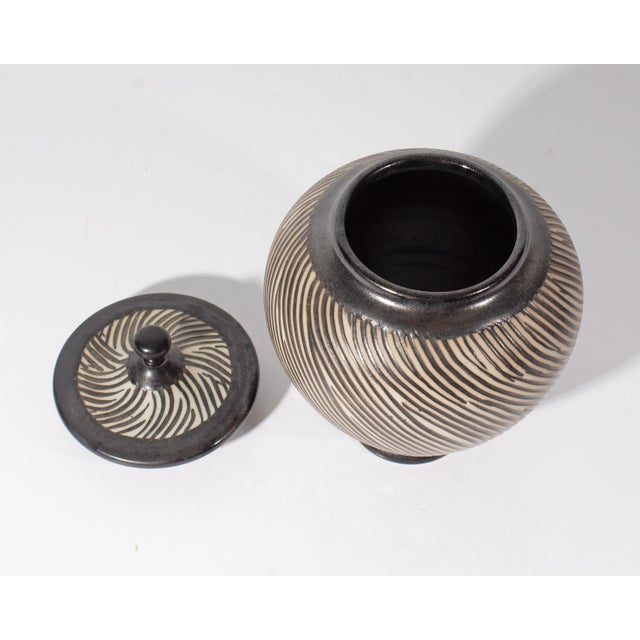Studio Pottery Lidded Vessel by Brian Moore For Sale - Image 4 of 6