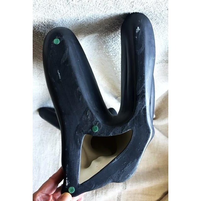 Vintage Seated African Woman Ceramic Sculpture For Sale - Image 17 of 18