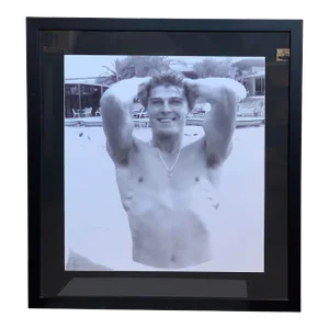 Framed, Man Posing and Woman Waving