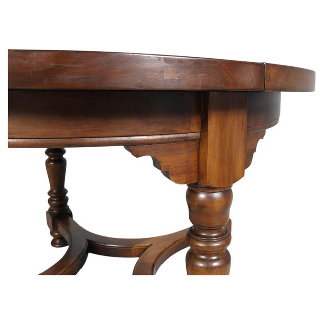 Round Antique Walnut Extendable Table from Ebanisteria di Bassano, 1800s For Sale - Image 16 of 17