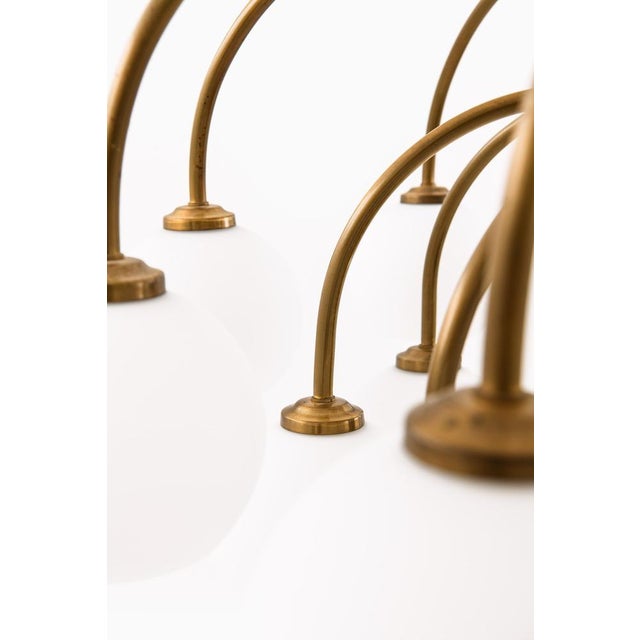 Ceiling Lamp in Brass and Glass from Fog & Mørup, 1940s For Sale - Image 3 of 10