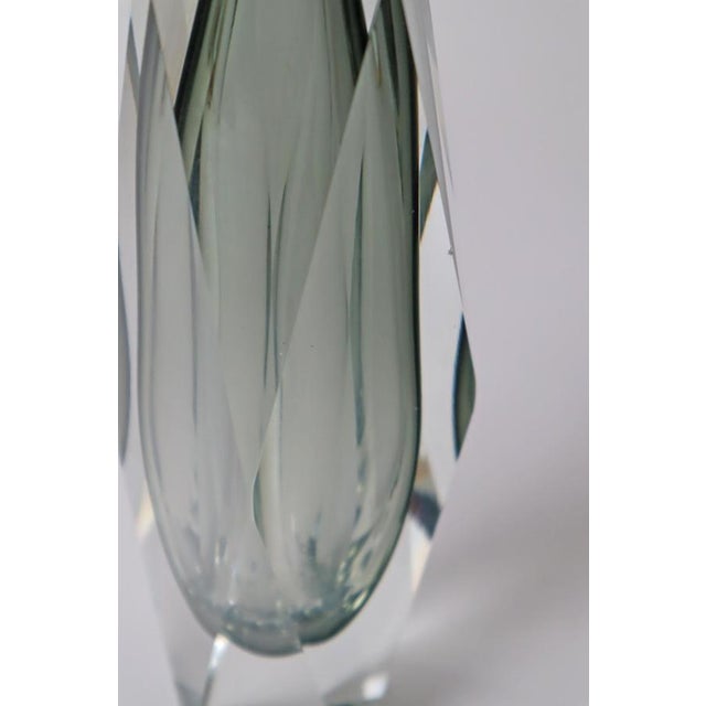 Gold Smoky Grey Murano Glass Vase attributed to Flavio Poli for A. Mandruzzato, 1960s For Sale - Image 8 of 10