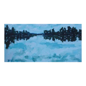 Cloud Reflections Modern Artwork Oil Painting, Original