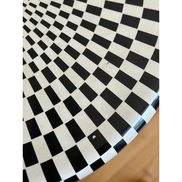 Wood Fornasetti Egocentrismo Black & White Bar Stool For Sale - Image 7 of 7