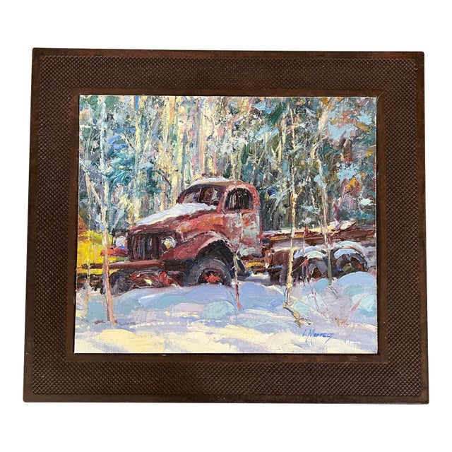 "Retired for Years" ~ Lorie Batson, Original Oil Painting. Captures a Frozen Moment in Time, Reclaiming Rustic Beauty. For Sale