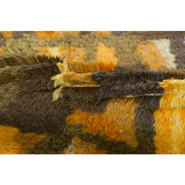 Vintage Swedish Rya Wool Rug in Fall Hues by Rug & Kilim, 1950-1959 For Sale In New York - Image 6 of 9