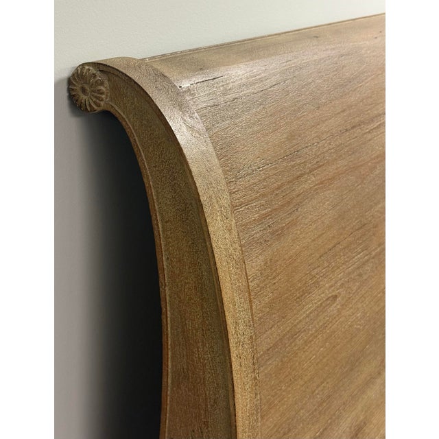 Traditional Restoration Hardware French Empire Rosette Sleigh Bed - King Size For Sale - Image 3 of 11