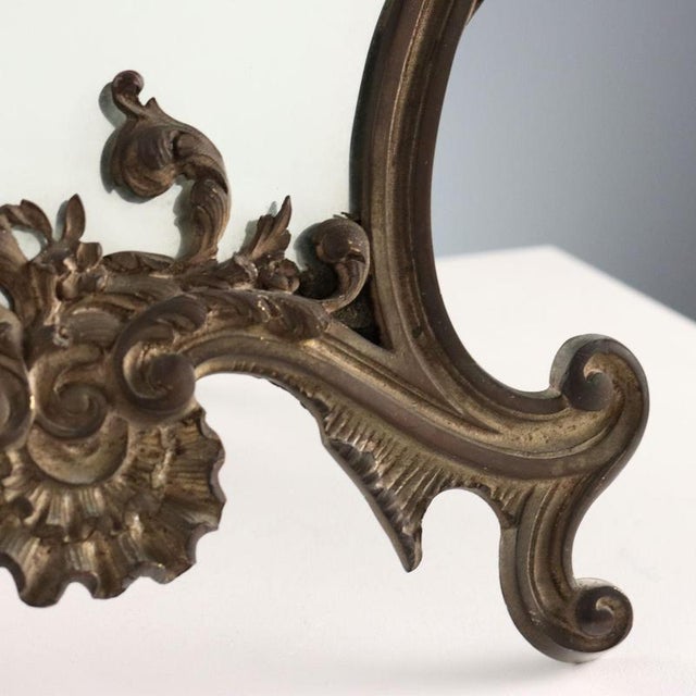 Antique Rococo Table Mirror in Bronze For Sale - Image 9 of 13