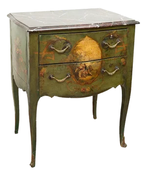French Louis XV Bedside Table in Lacquered Wood from Dubois, 1683
