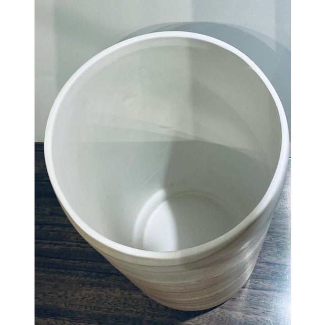 Mid-Century Modern Mid-Century Modern Style Bleached Wood Ceramic Vase For Sale - Image 3 of 5