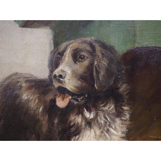A Working Dog, Signed 19th Century French Oil on Canvas Painting For Sale - Image 15 of 15