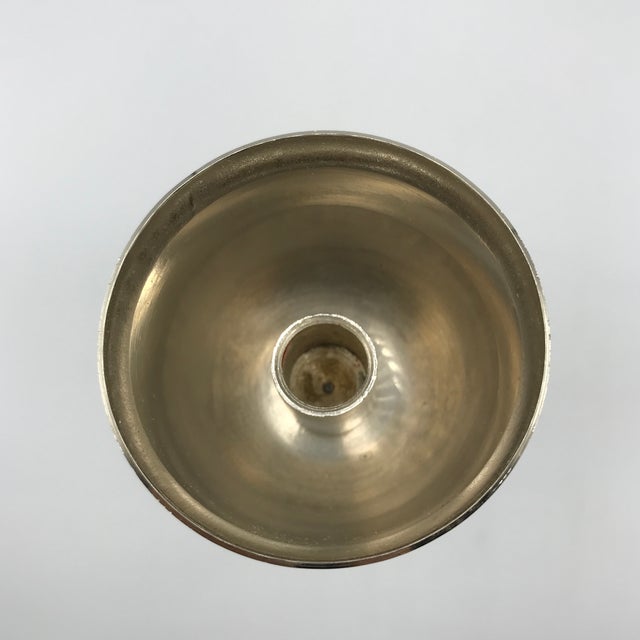 1970s William Adam Mid-Century Modern Italian Silver Plated Candle Holders - a Pair For Sale - Image 5 of 13