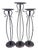 Hand Forged Iron Floor Pedestal Set of 3 (131cm & 115cm) Antique Bronze Finish Candle Holder & Plant Stand Floral Display For Sale