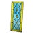 Vintage Geometric Leaded Stained Glass Panel With Opalescent Art Glass For Sale