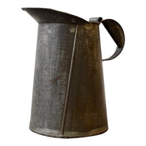 Antique Soldered Tin Farmhouse Pitcher, Circa Early 20th Century