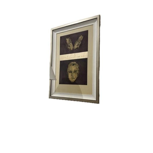 Striking surrealist portrait print by Deeanarska, presented in a custom frame. The composition combines dreamlike imagery...