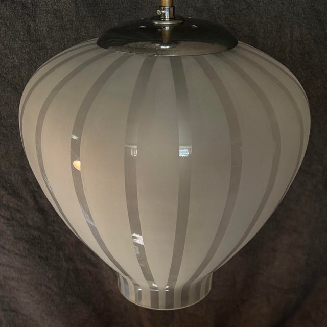 Swedish Modern Onion Pendant Lamp by Harald Notini for Böhlmarks, 1930s For Sale - Image 6 of 13