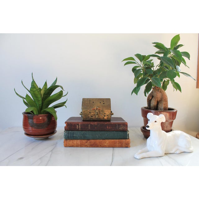 Mid-Century Modern Vintage Brass Treasure Box Shaped Cricket Box For Sale - Image 3 of 10