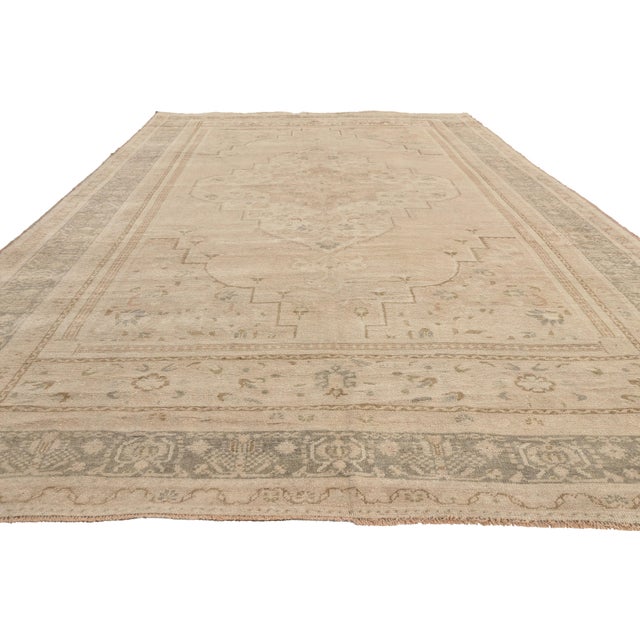 Vintage Turkish Oushak Rug, 07'05 X 13'08 For Sale - Image 4 of 10