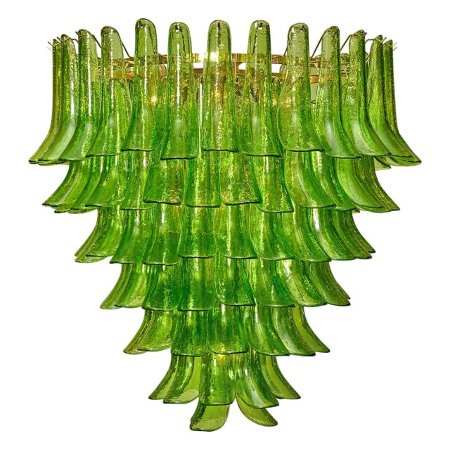 Green Murano Glass “Selle” Chandelier For Sale - Image 10 of 10