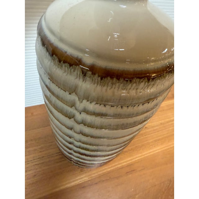 Cream Ceramic Column Table Lamps, Pair For Sale - Image 11 of 12