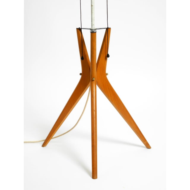 Mid-Century Modern Tripod Floor Lamp in Walnut, 1950s For Sale - Image 11 of 18