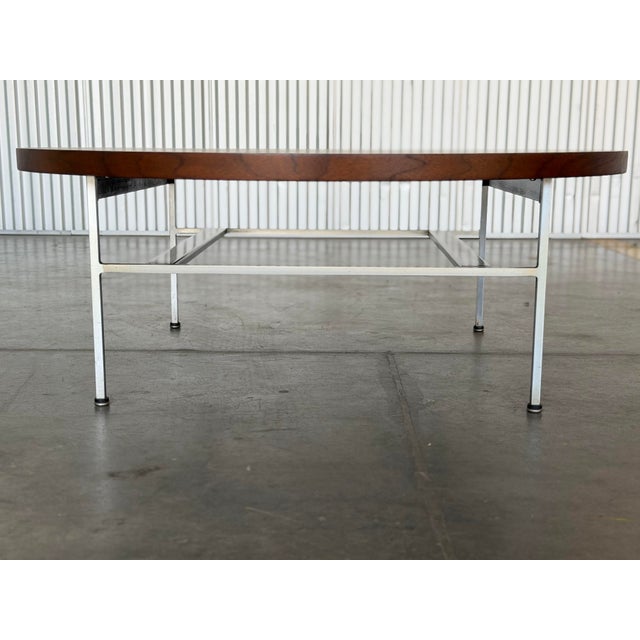 Wood 1950s George Nelson for Herman Miller Coffee Table - Model 5756 - Walnut + Aluminum For Sale - Image 7 of 12