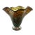 Mid-Century Modern Ruffled Multi-Colored Handkerchief Vase on Pedestal Base For Sale - Image 3 of 10