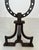Pair of modernist wrought iron andirons in the style of Gilbert Poillerat For Sale - Image 10 of 12