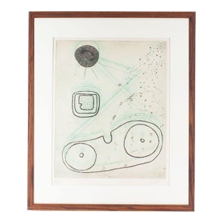Arthur Luiz Piza 1953 Abstract Etching With Aquatint For Sale